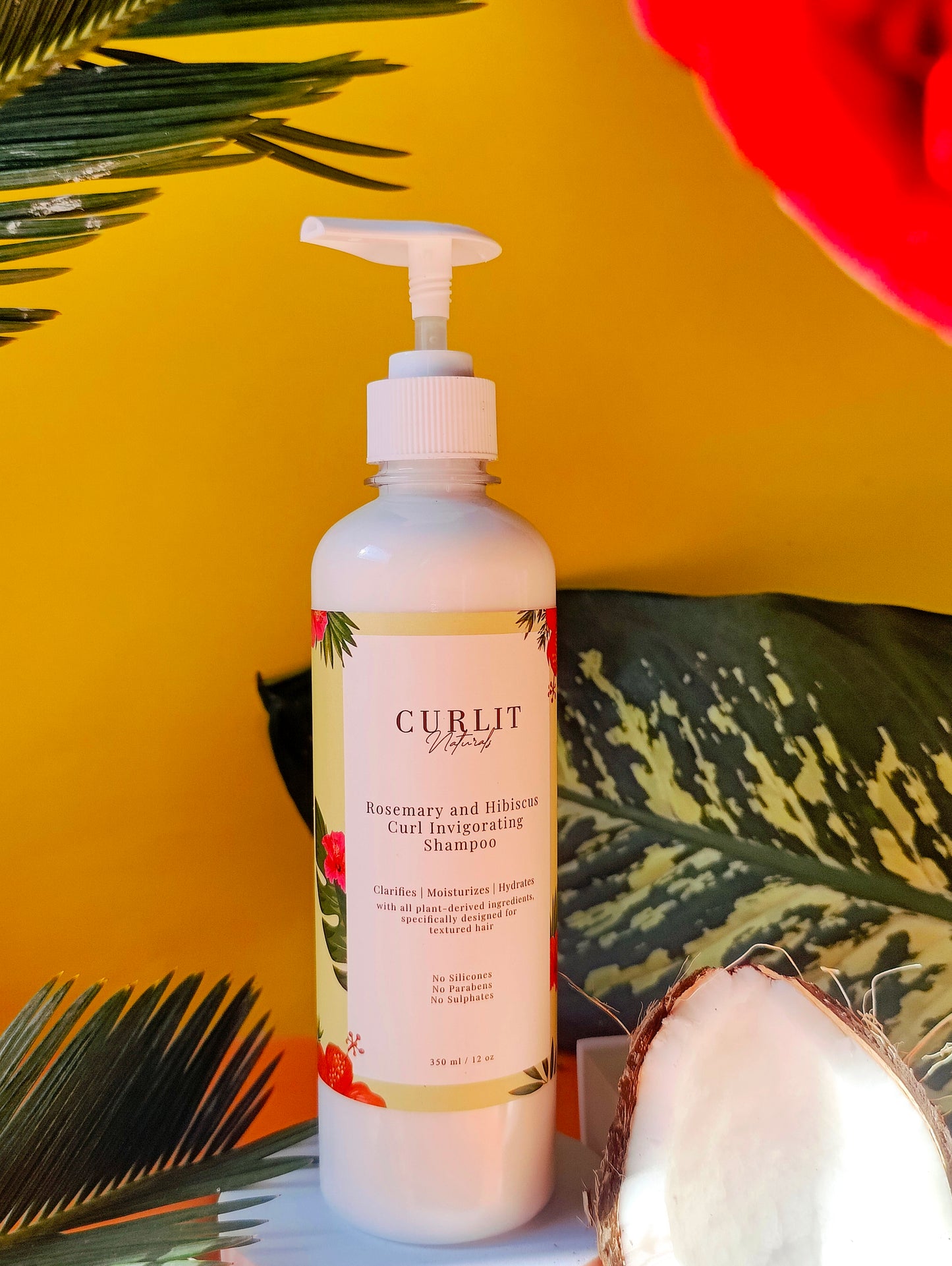 Curlit Naturals Rosemary and Hibiscus Curl invigorating shampoo