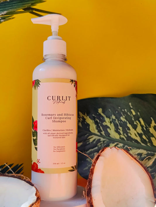 Curlit Naturals Rosemary and Hibiscus Curl invigorating shampoo